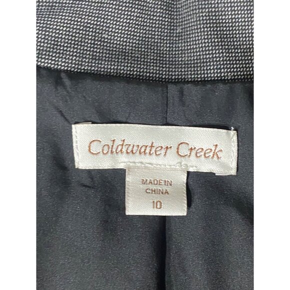 Coldwater Creek Womens Black Button-Up Jacket Size 10 Polyester Blend With Pocke - Picture 9 of 14